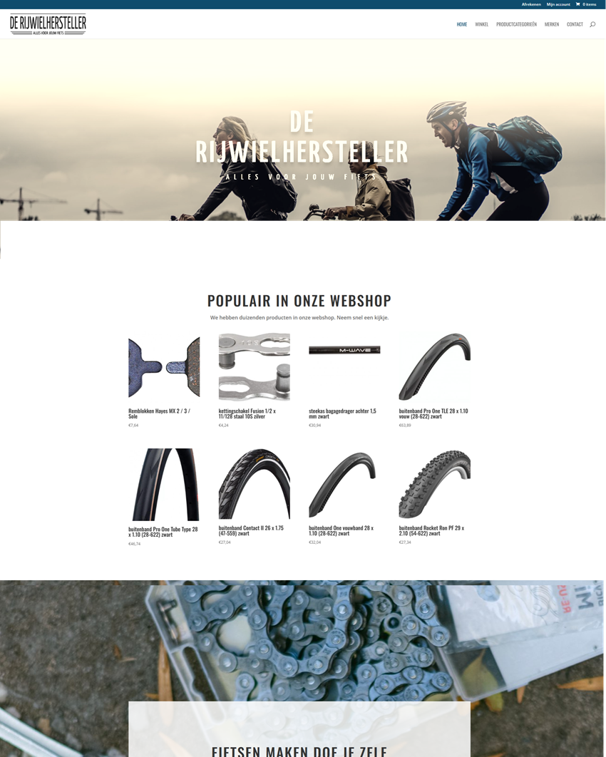 De Rijwielhersteller website